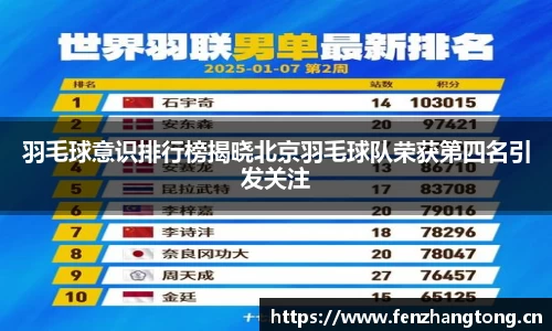 羽毛球意识排行榜揭晓北京羽毛球队荣获第四名引发关注