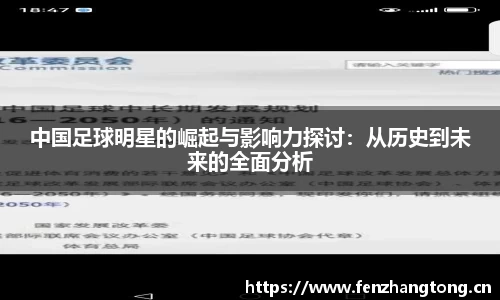 中国足球明星的崛起与影响力探讨：从历史到未来的全面分析