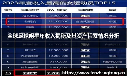 全球足球明星年收入揭秘及其资产积累情况分析